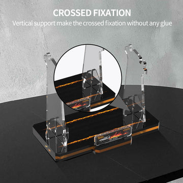 Naocard Acrylic Display Stand For (Back To The Future Time Machine Lego 10300) Car Building Block Model, Customised Collection C