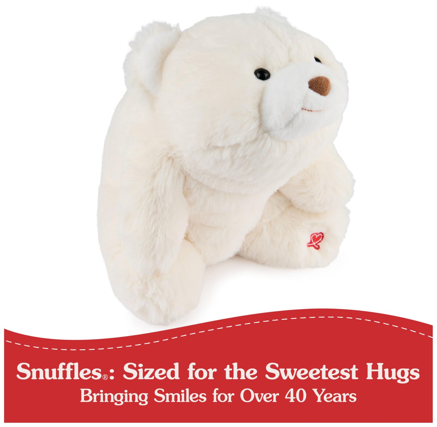 GUND Snuffles Teddy Bear - Premium 10” White Stuffed Animal for Ages 1+ - Soft and Cuddly Plush Toy