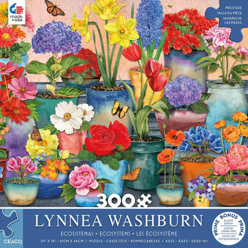 Ceaco 300 Piece Jigsaw Puzzle - Ecosystems - Pretty Petals - Multicolor Cardboard - Model 2103-2