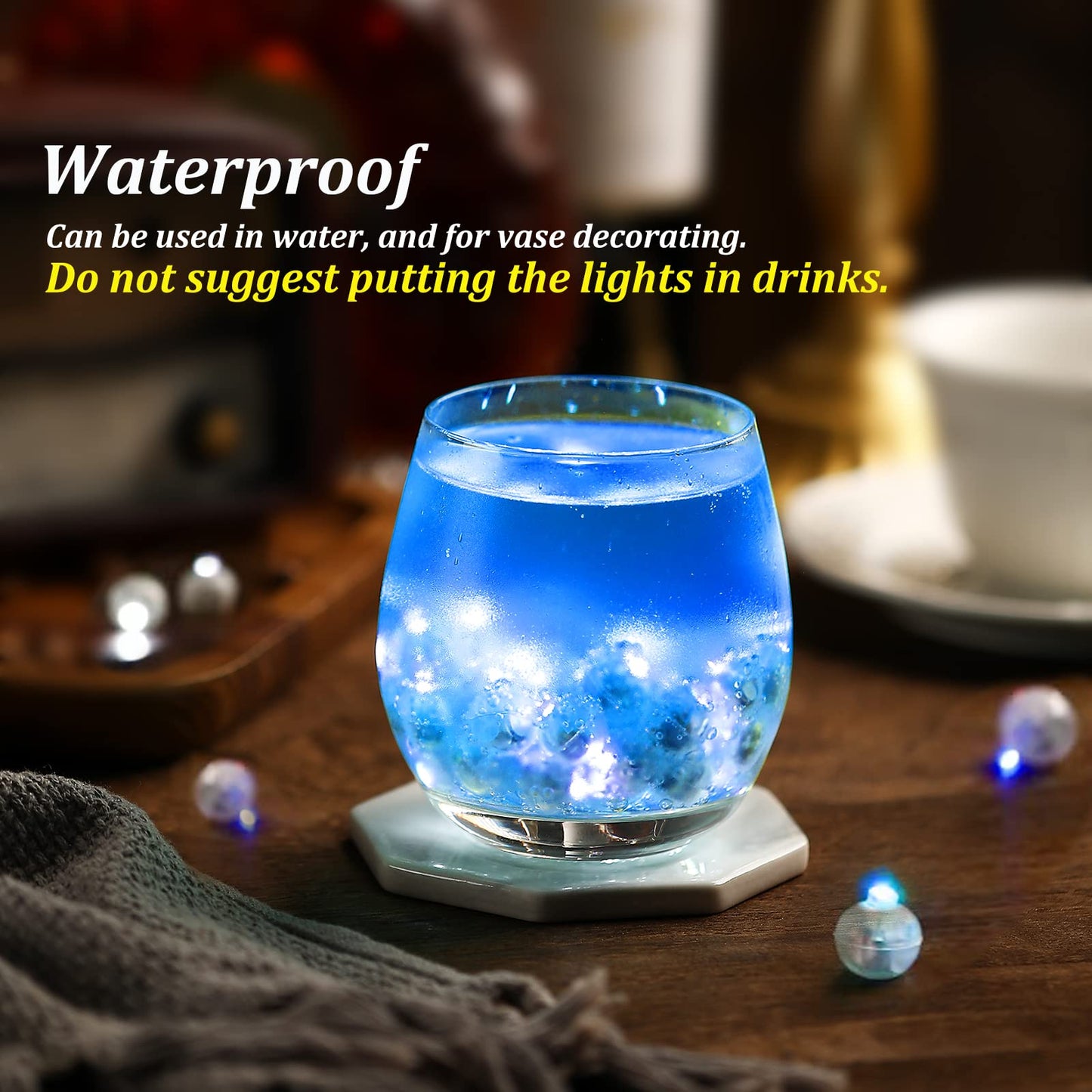 Zgwj 100Pcs Mini Led Lights, Led Balloons Light Up Balloons For Party Decorations Neon Party Lights For Paper Lantern Easter Eggs Birthday Party Wedding Halloween Christmas Decoration - Blue
