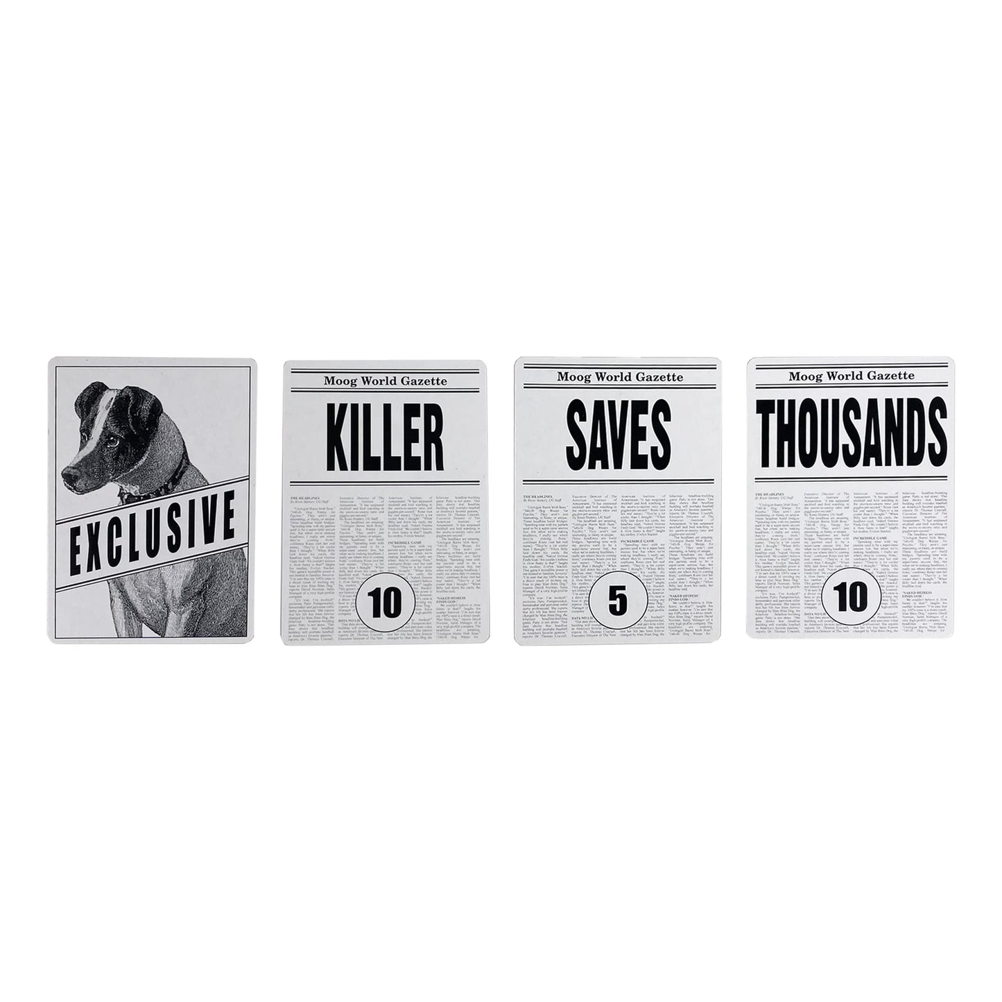 University Games Man Bites Dog (Pack of 4)