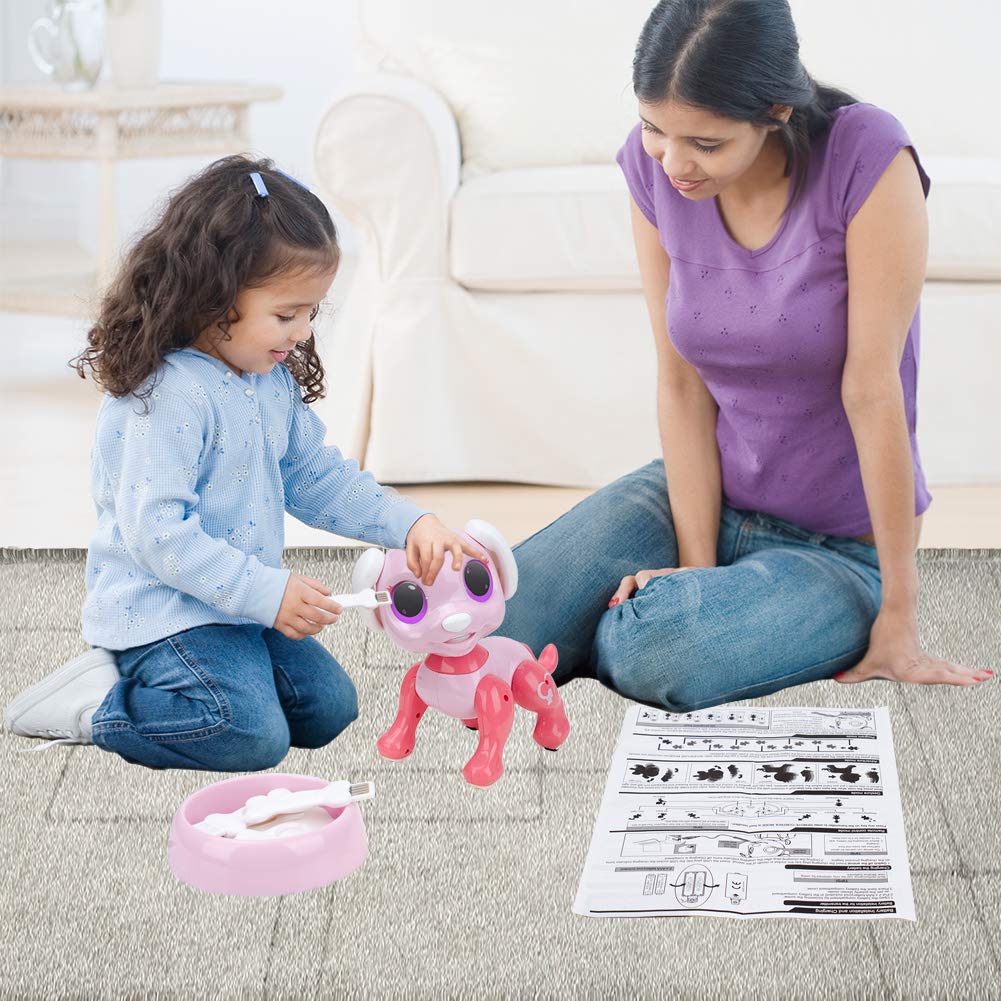 Biranco. Remote Control Dog Gesture Sensing - Smart Puppy Pink Toy Robot Pet Walks Barks Interactive With Toddler, Stem Play, Best Christmas Holiday Birthday Gifts For 3 4 5 6 7 8 Years Old Girl