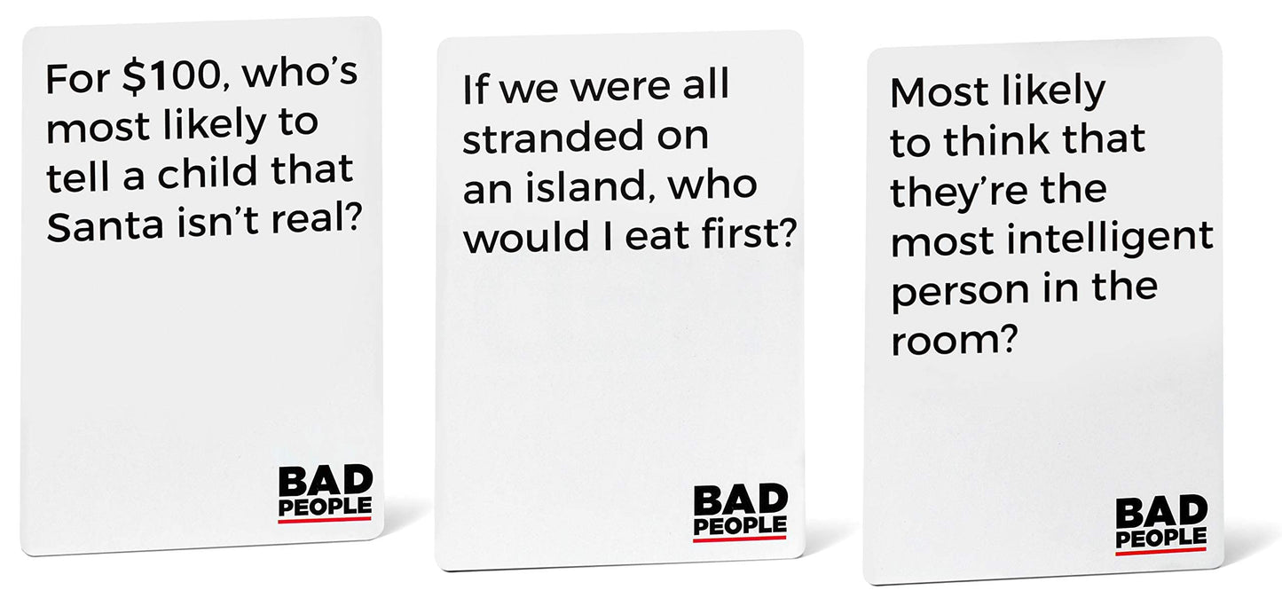 BAD PEOPLE Party Game Green Expansion - 100 New Question Cards - Fun Adult Card Game for Parties - Model DYE6000