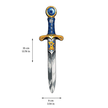 Liontouch Mini Lion Toy decorative replica blade for Kids Blue | Medieval Pocket Dagger with Gemstone for Pretend Play in Durable Foam | Safe & Knight Costume Accessories for Toddler Boys Dress Up & Cosplay