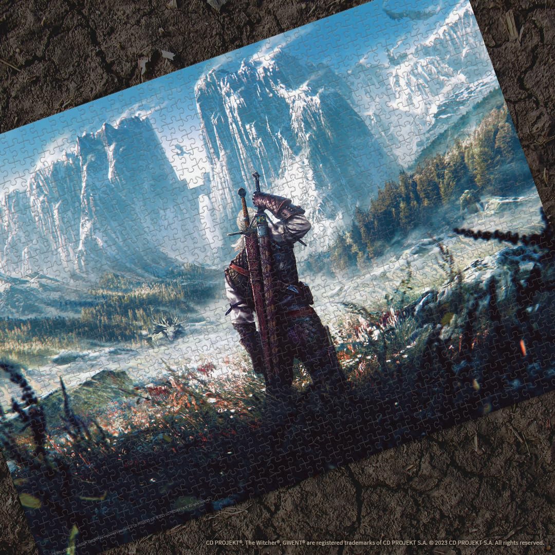 The Witcher Skellige 1,000 Piece Jigsaw Puzzle | Collectible Puzzle Featuring Geralt In The Skellige Isles From The Witcher Video Game | Officially Licensed Cd Projekt Red Merchandise