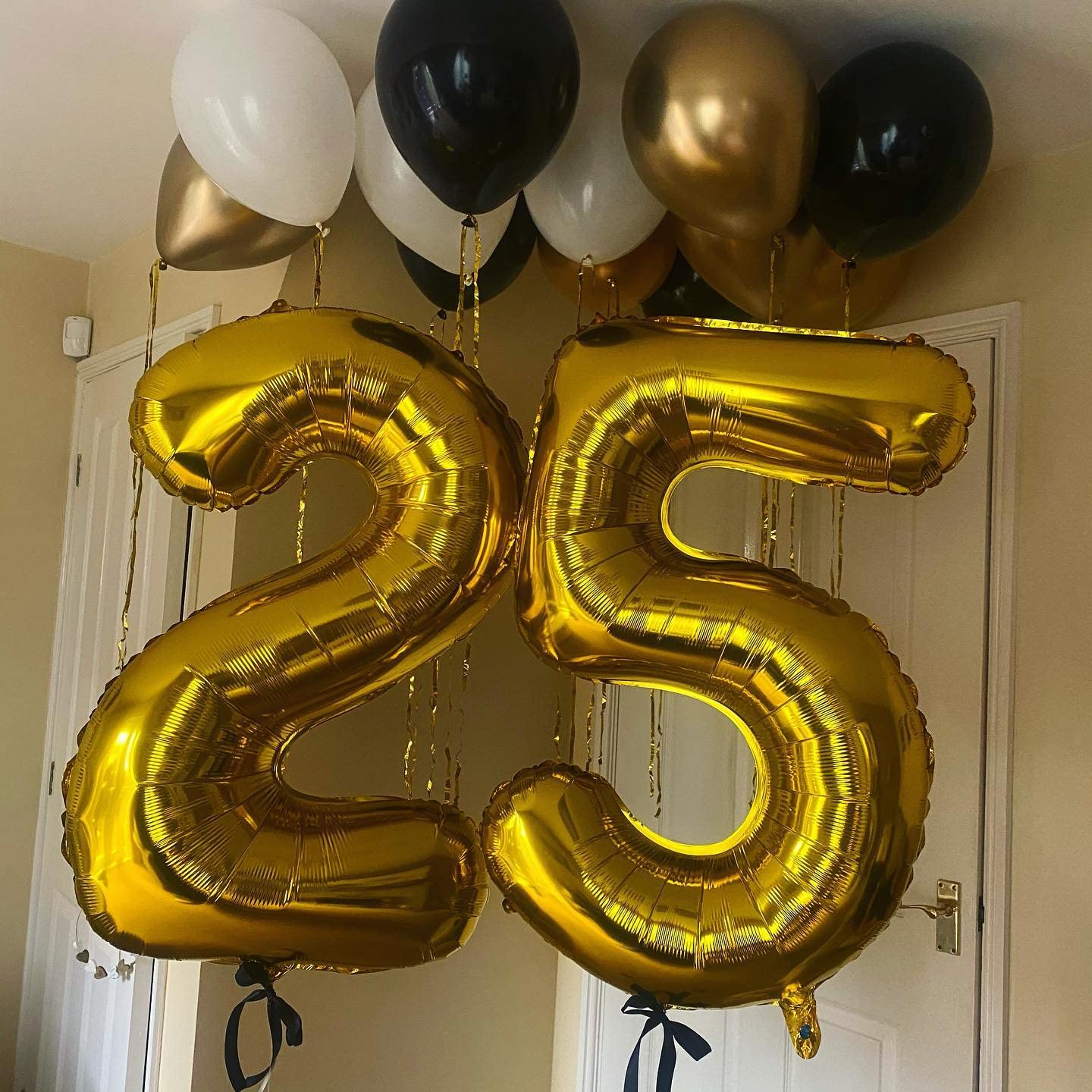 40 Inch Gold 25 Number Balloons Giant Jumbo Huge 25 Or 52 Foil Mylar Helium Number Digital Balloons Gold Birthday Mylar Digital