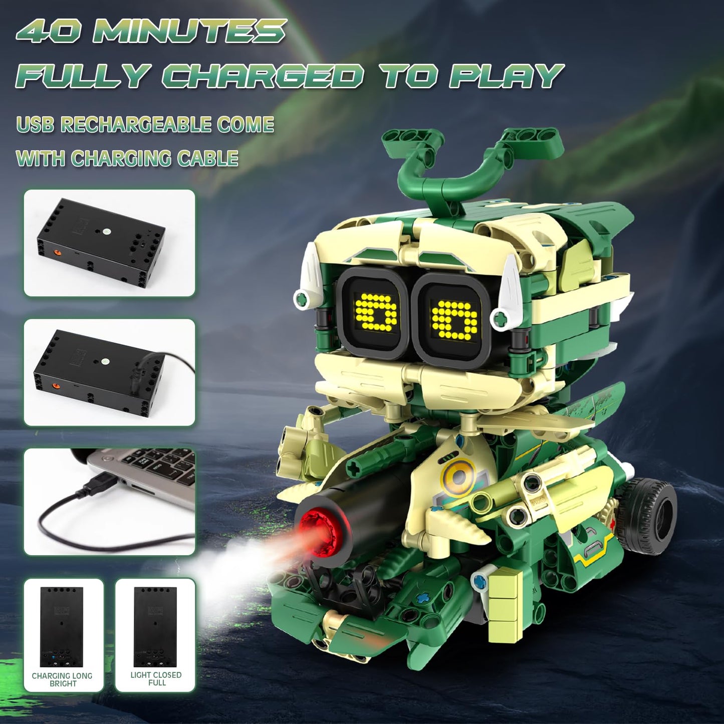 Qhectty Stem Building Toys For Kids 6-14, Remote & App Controlled 3In1 Stem Robot Building Kit For Kids With Music Spray, 513 Pc