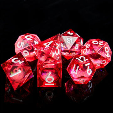 Liquid Core Dice SetDungeons and Dragons D&D, Polyhedron DND Resin dice Set, Used for Role-Playing dice Magic Pathfinder Game DN