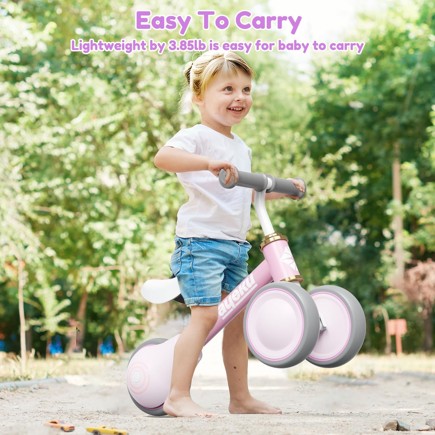 AyeKu Baby Balance Bike for 1 Year Old Boys Girls 12-24 Month Toddler Balance Bike, 3 Wheels Toddler First Bike, First Birthday
