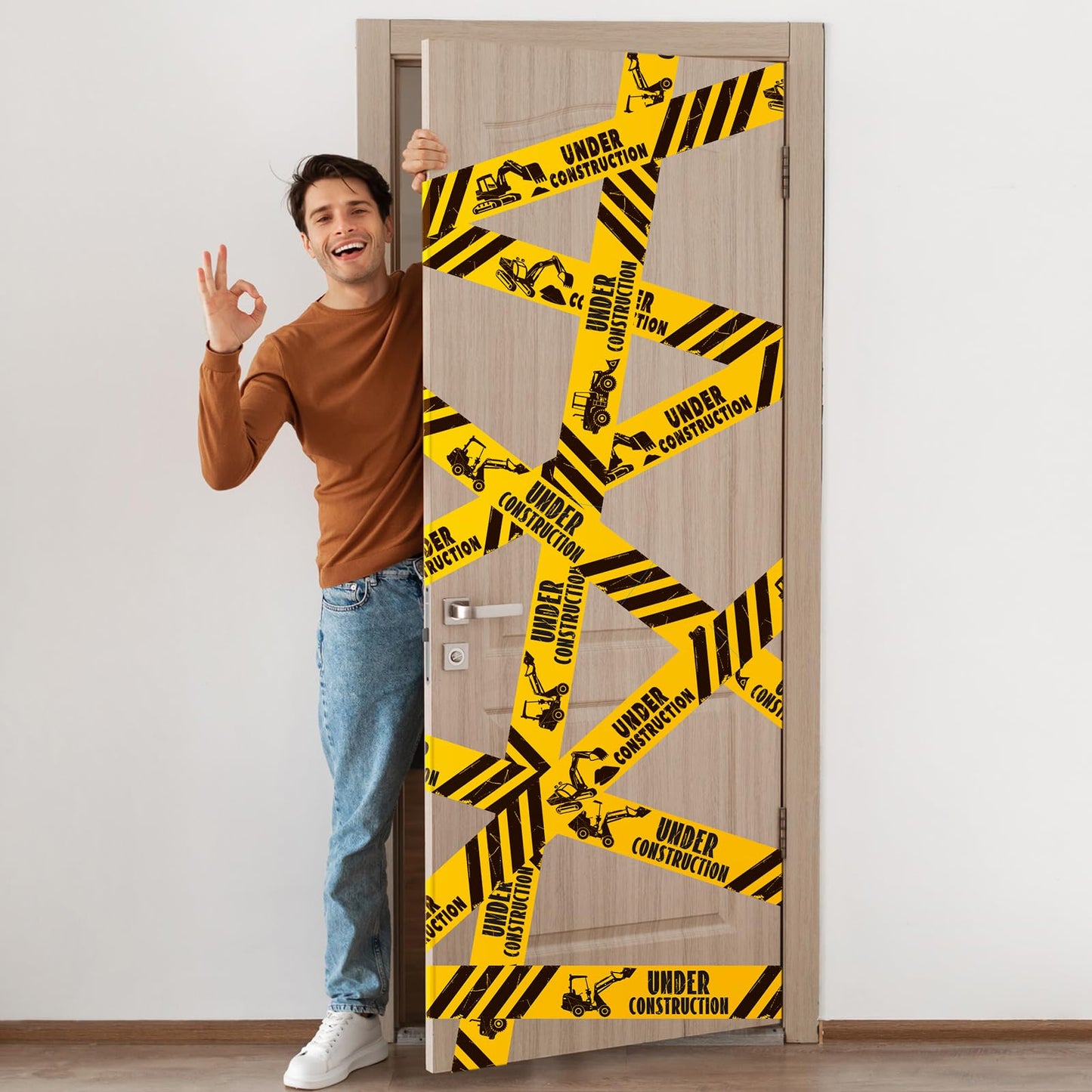 Nuanchu 2 Rolls 3 x 98 Feet Under Construction Party Tape Decorations Construction Zone Tape Birthday Party Supplies Favors fo