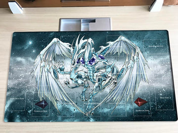 New Mlikemat Playmat Stardust Dragon TCG CCG OCG Trading Card Game Mat with Zones + Free Bag (ZD014-511-A)