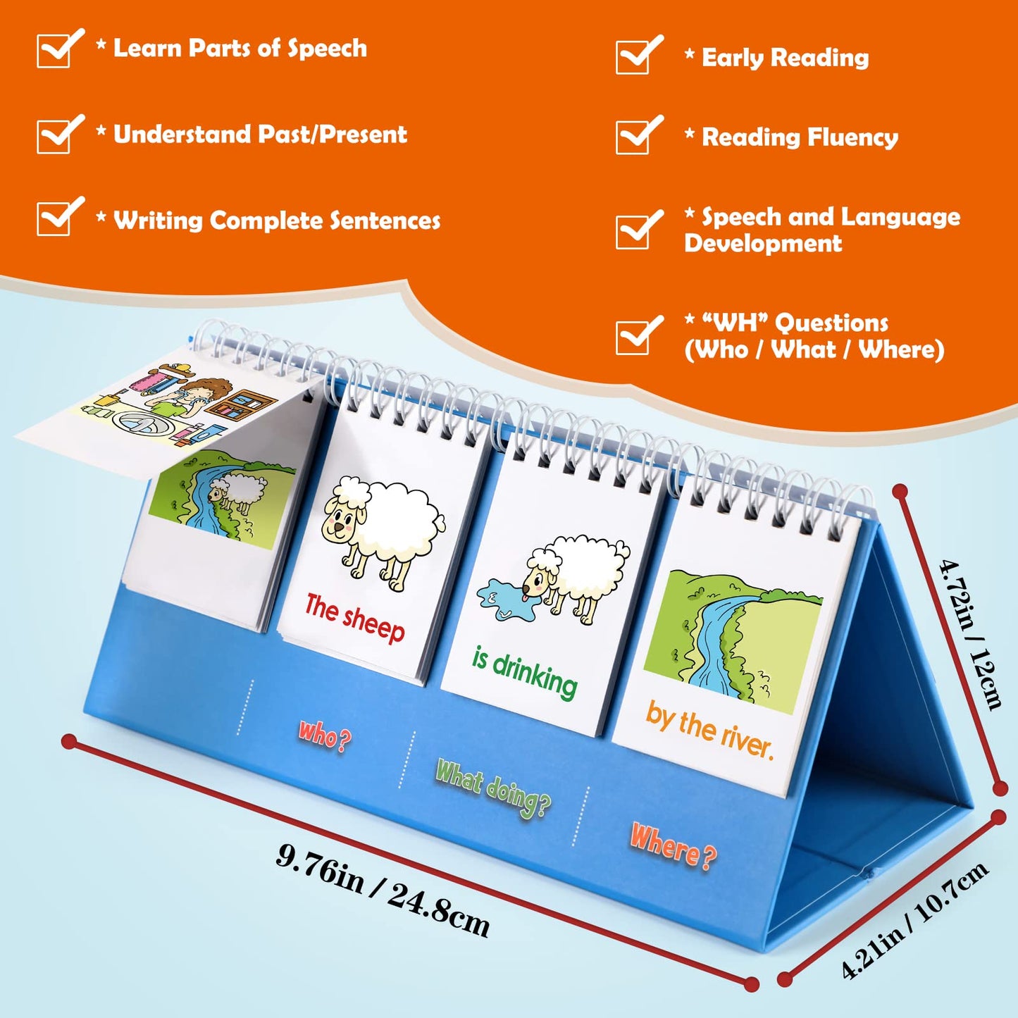 Aizweb Sentence Building for Kids - Large Phonics Reading Games for Preschool & Kindergarten, Speech Therapy & Special Education Supplies