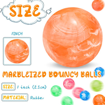 Zhanmai 40 Pieces Small Rubber Bouncy Neon High Bouncing Balls Bulk for Kids 1 Inch Cloud Mini Rubber Ball Colorful Preschool Re