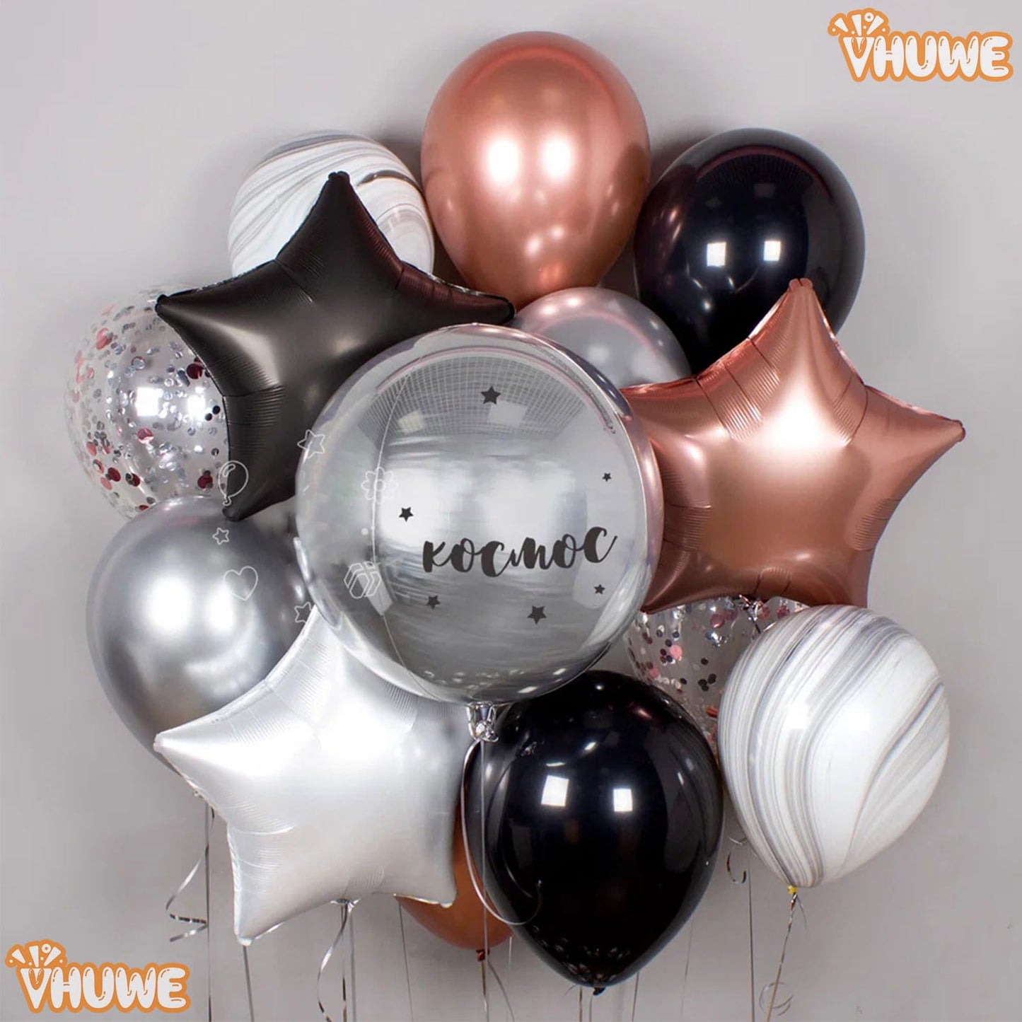 Chocolate Brown Star Balloons 18 Inch, 10 Pcs Chocolate Star Shaped Mylar Helium Foil Metallic Balloon For Birthday Party Decora