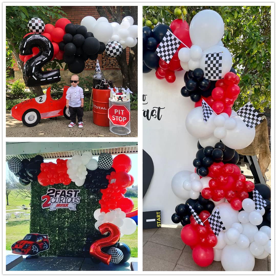 148 Piece Race Car Arch Garland Kit,Balloon Archurtobbirthday Party Decorations,Balloons Racing Cars Kit Inflatable Arch For Parties,5,10,18 Inch