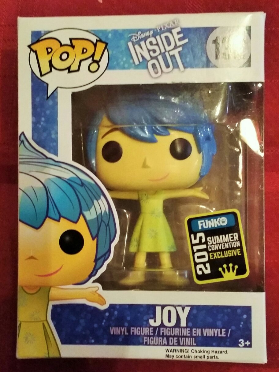 Disney Pixar Inside Out #132 Joy Pop Figurine 2015 Summer Convention Exclusive By Funko