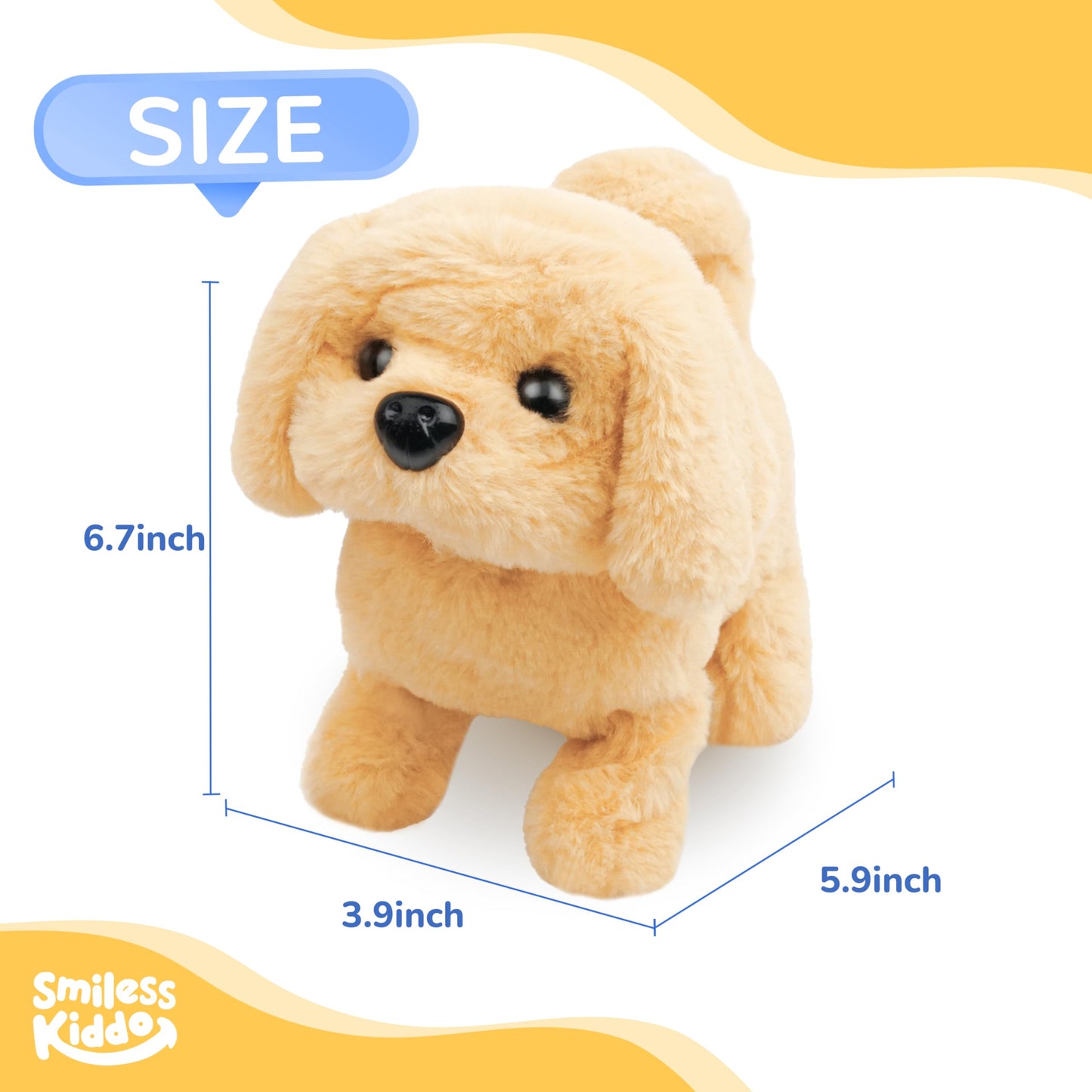 Bellochiddo Walking Dog Toys For Kids - Electronic Puppy With Animated Walking Wag Tail, Storage Cage And Accessories, Interactive Pet Care Gifts For Toddlers 2 3 4 5 6