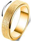 Mhwtty Fidget Toys Adults Spinner Ring Anxiety Ring For Women Fidget Rings Stainless Steel Fidget Spinner Ring Men Gold Size 6