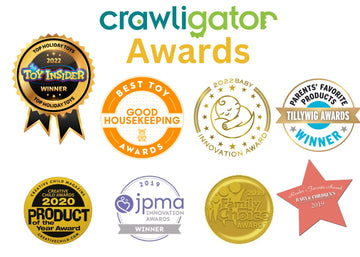 Crawligator Baby Tummy Time Toy - Develops Gross Motor Skills - Ergonomic Design For Comfort