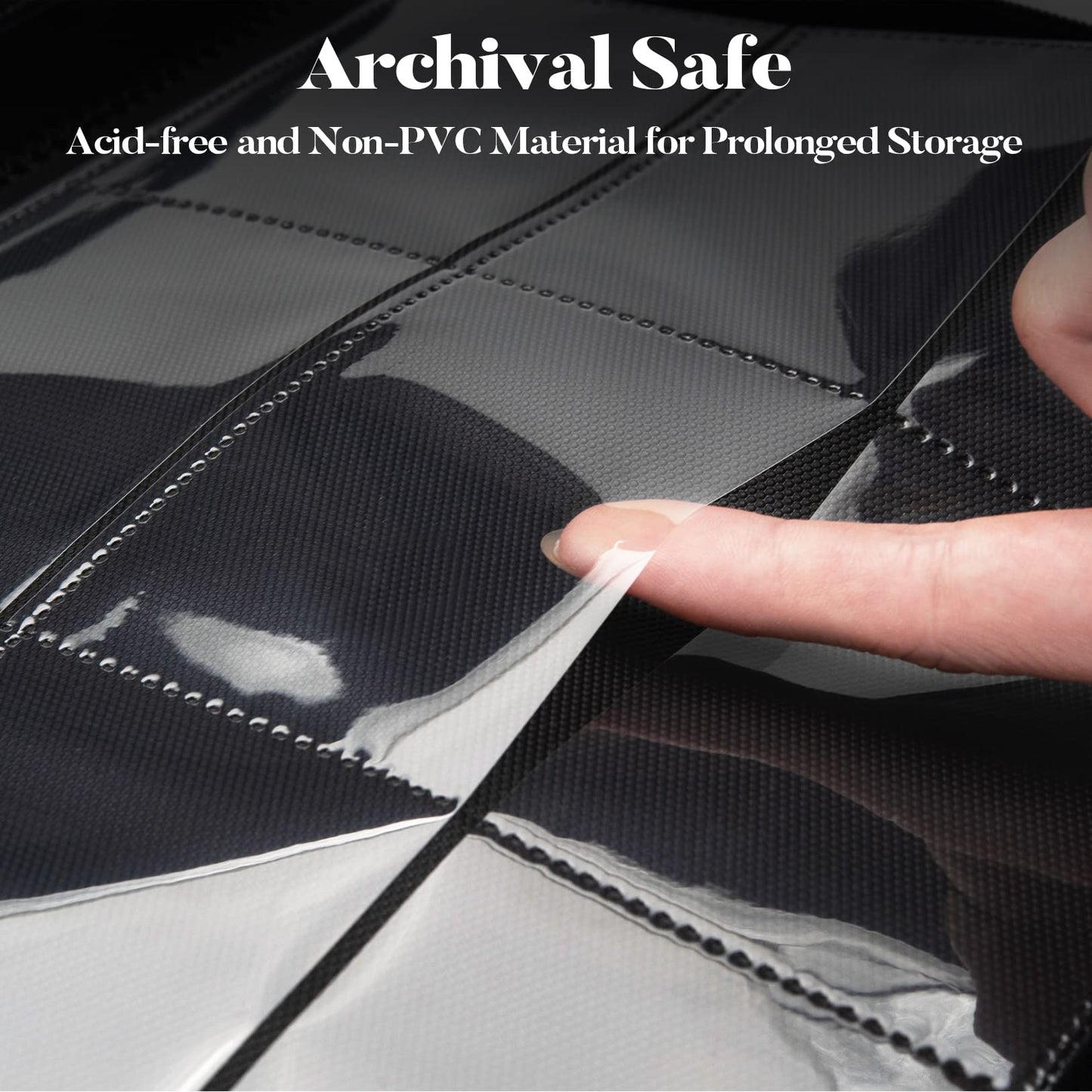 Premium Card Binder 9 Pocket, Fabmaker Pu Cover Trading Card Binder For 360 Cards, Sturdy Card Collection Album, Card Holder Fol