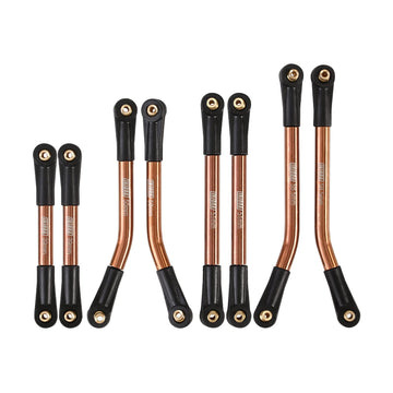 INJORA High Clearance 4 Links Set Stainless Steel Links Set for SCX24 C10 JLU Bronco Axial 1/24 RC Crawler Car Upgrade Parts(Bro