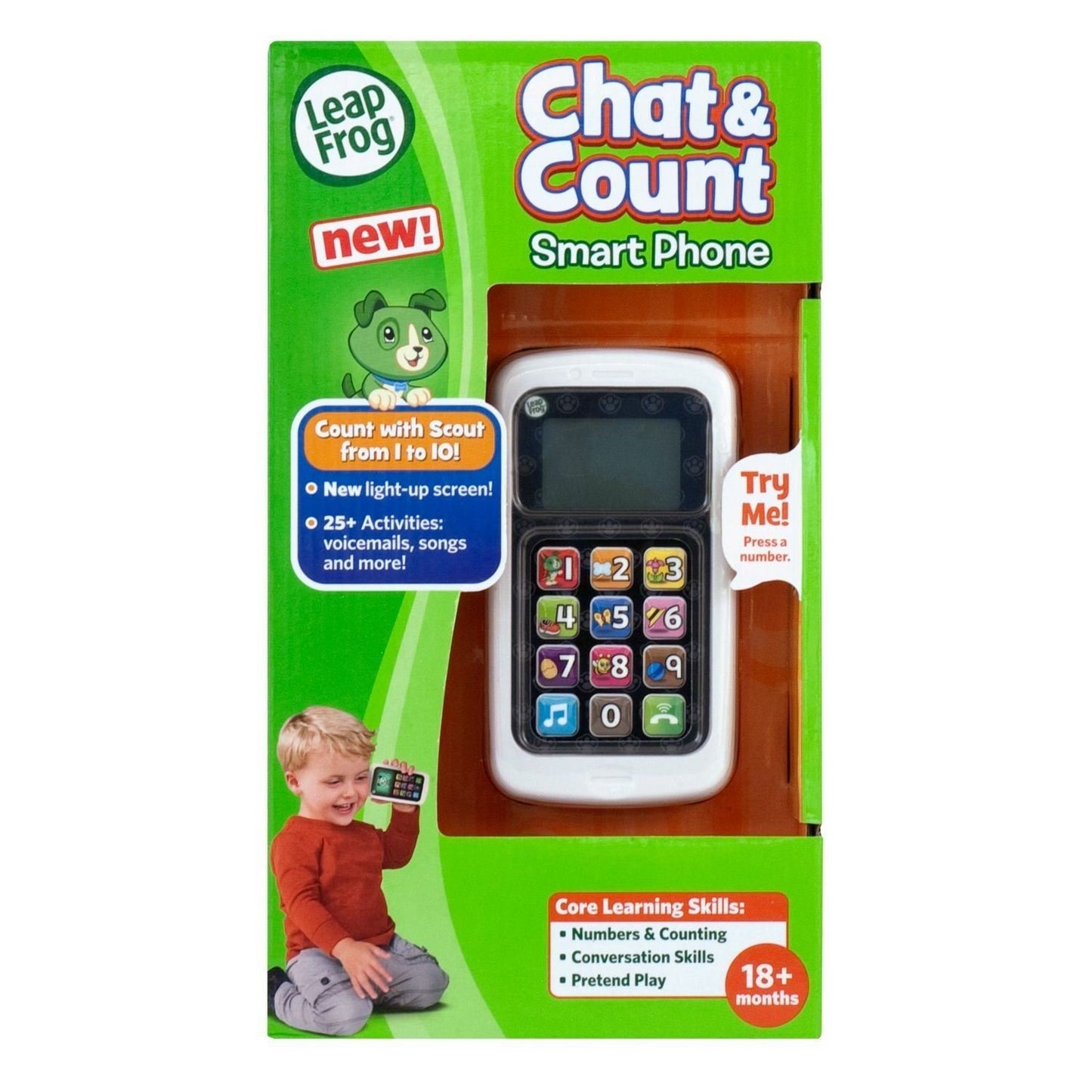 Leapfrog Chat And Count Smart Phone, Scout, Green