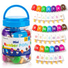 Odoorgames Mini Number Pops - 7 Color Plastic Learning Toys for Kids 3-5, Numbers 1-20 Recognition Games