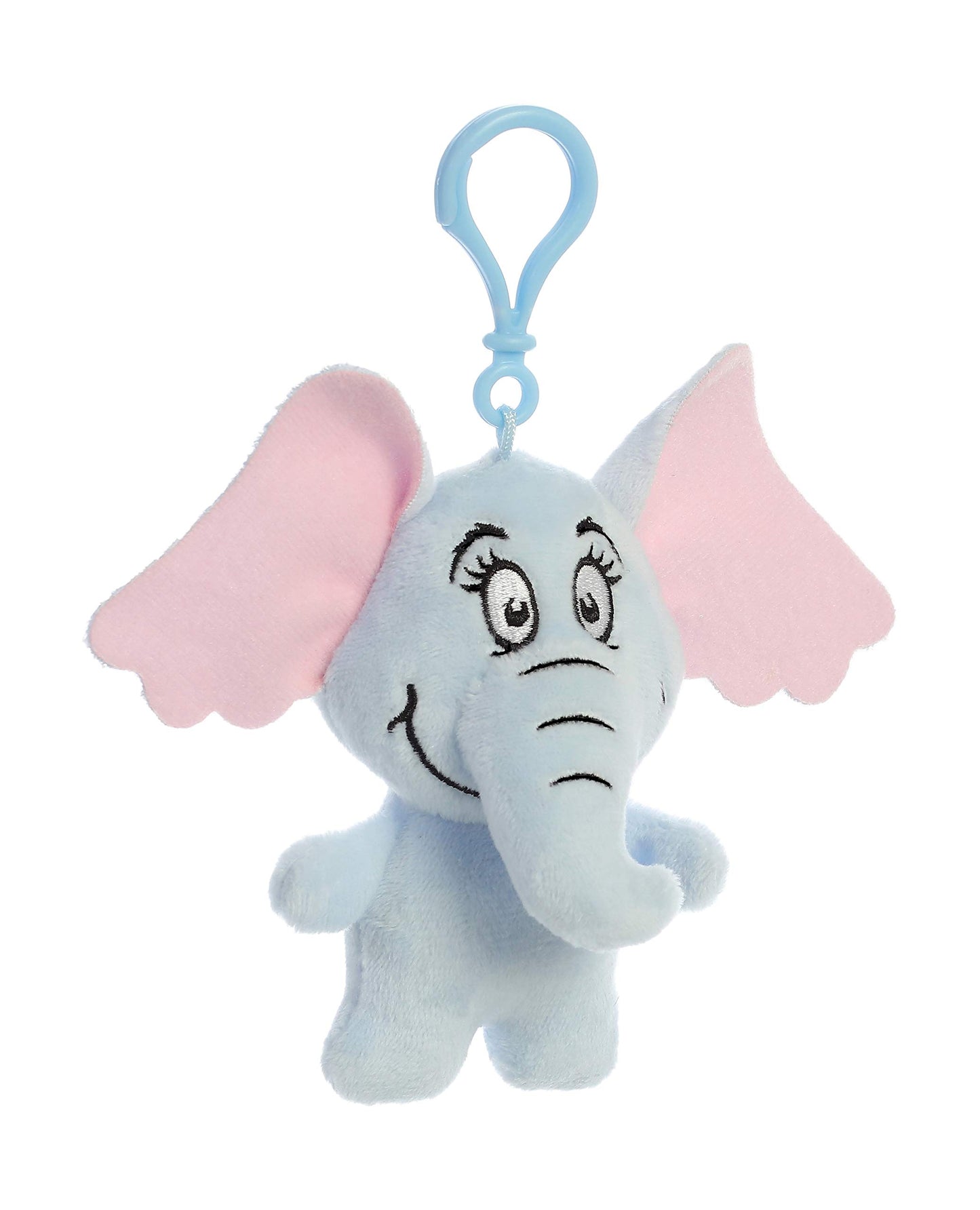 Aurora® Whimsical Dr. Seuss™ Horton Keychain Stuffed Animal - Magical Storytelling - Literary Inspiration - Blue 4 Inches