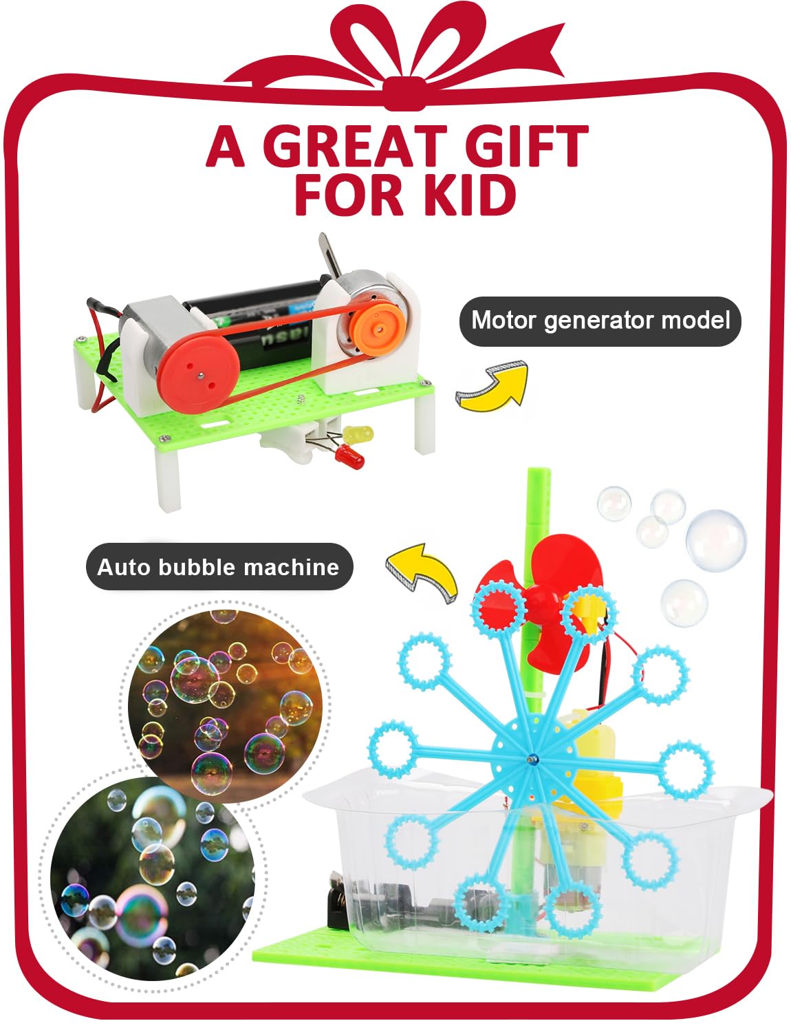Poraxy 5 Set Stem Science Kits For Kids Ages 8-12, Robotics Model Car, Toys For Ages 8-13, Building Engineering Experiment Projects, Birthday Gifts For Boys Girls 6 7 8 9 10 11 12 13 Year Old