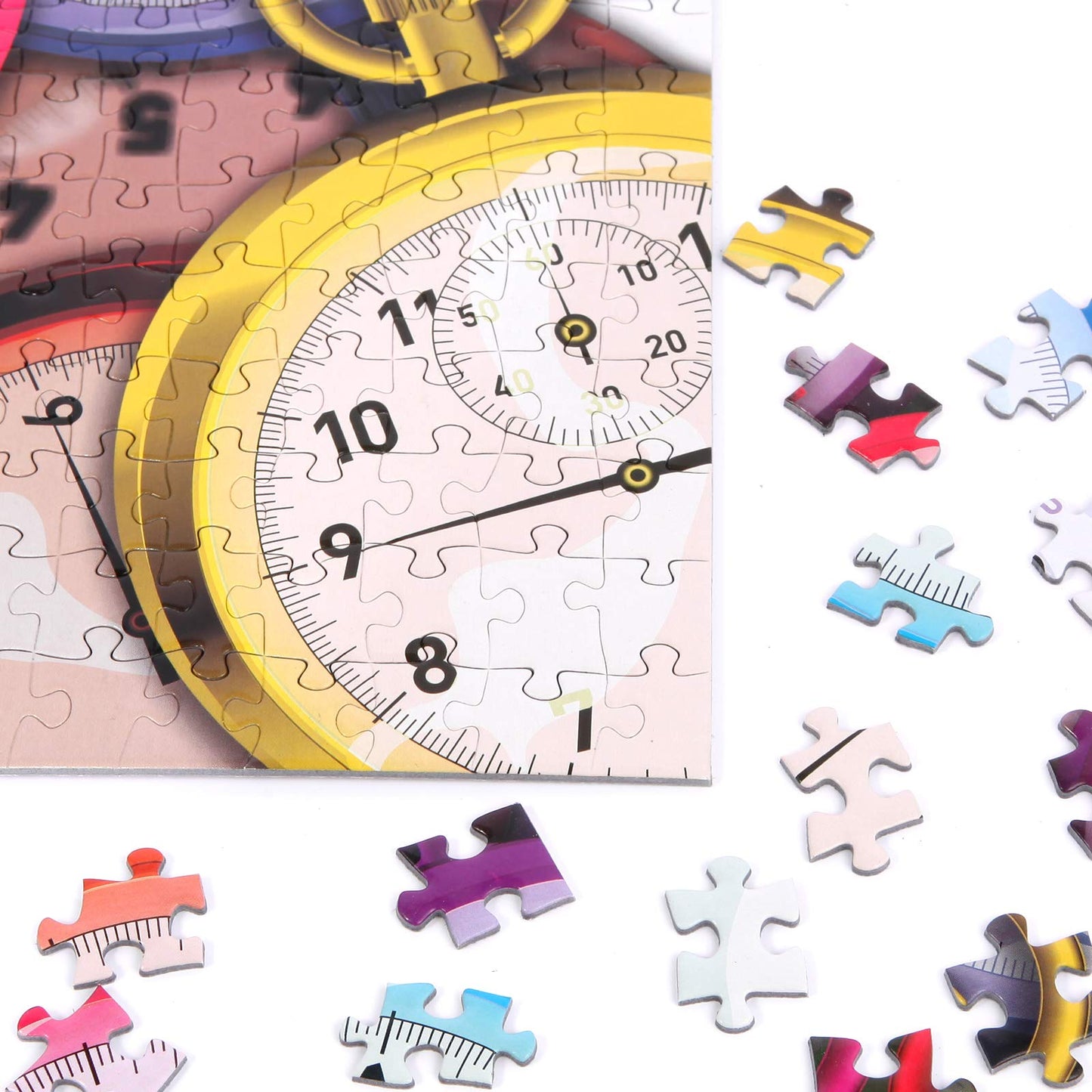 Bgraamiens Puzzle-Stopwatch-1000 Pieces Creative Colorful Stopwatches Color And Numbers Challenge Jigsaw Puzzle