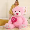 Tezituor Large Teddy Bear Stuffed Animal 5Ft, Big Teddy Bear With Heart, Giant Brown Stuffed Bear Plush Toys For Kids, I Love Yo