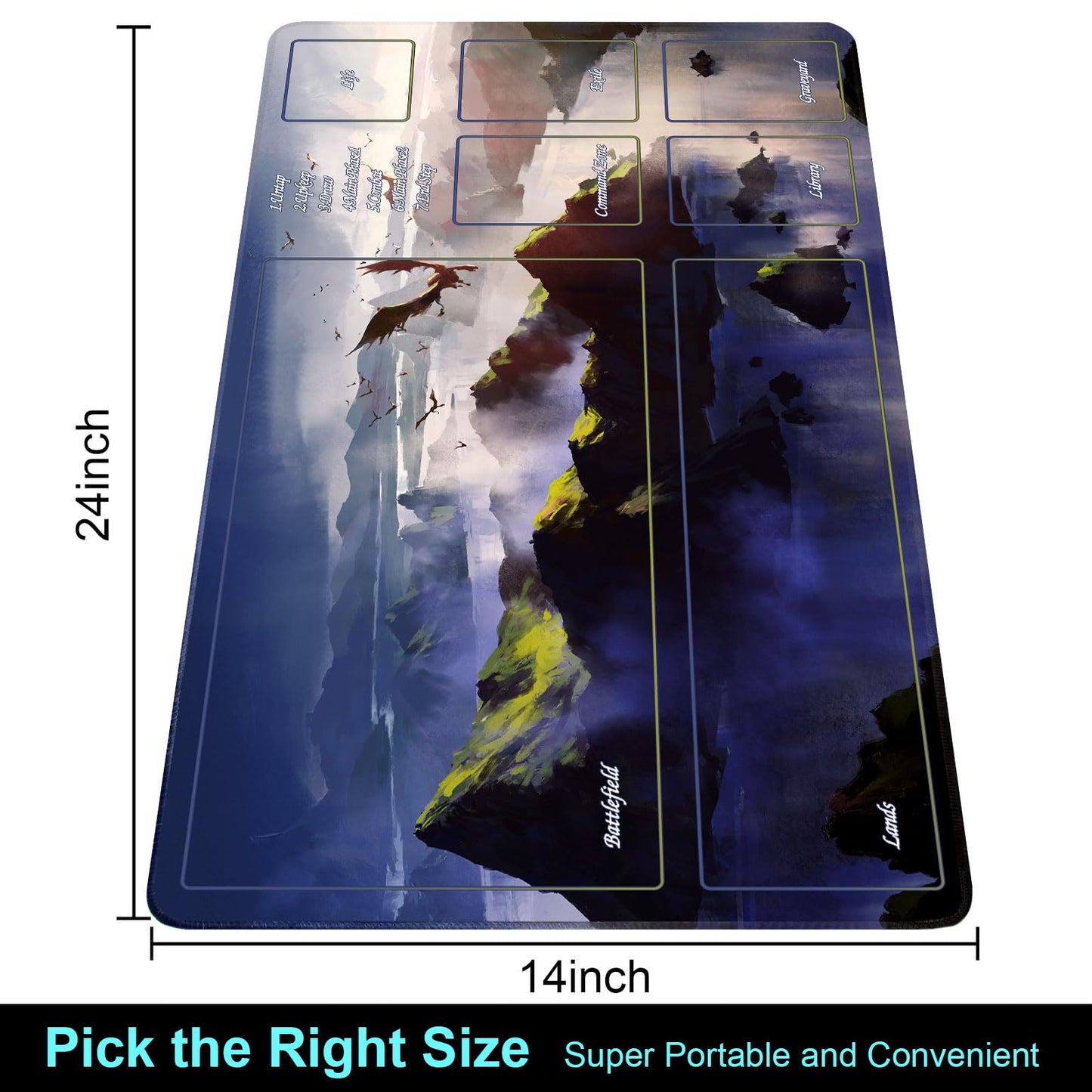 Extalas Experience Top-Tier Quality With Our Mtg Playmat - Perfect For Magic: The Gathering And Lord Of The Rings Fans, Complete