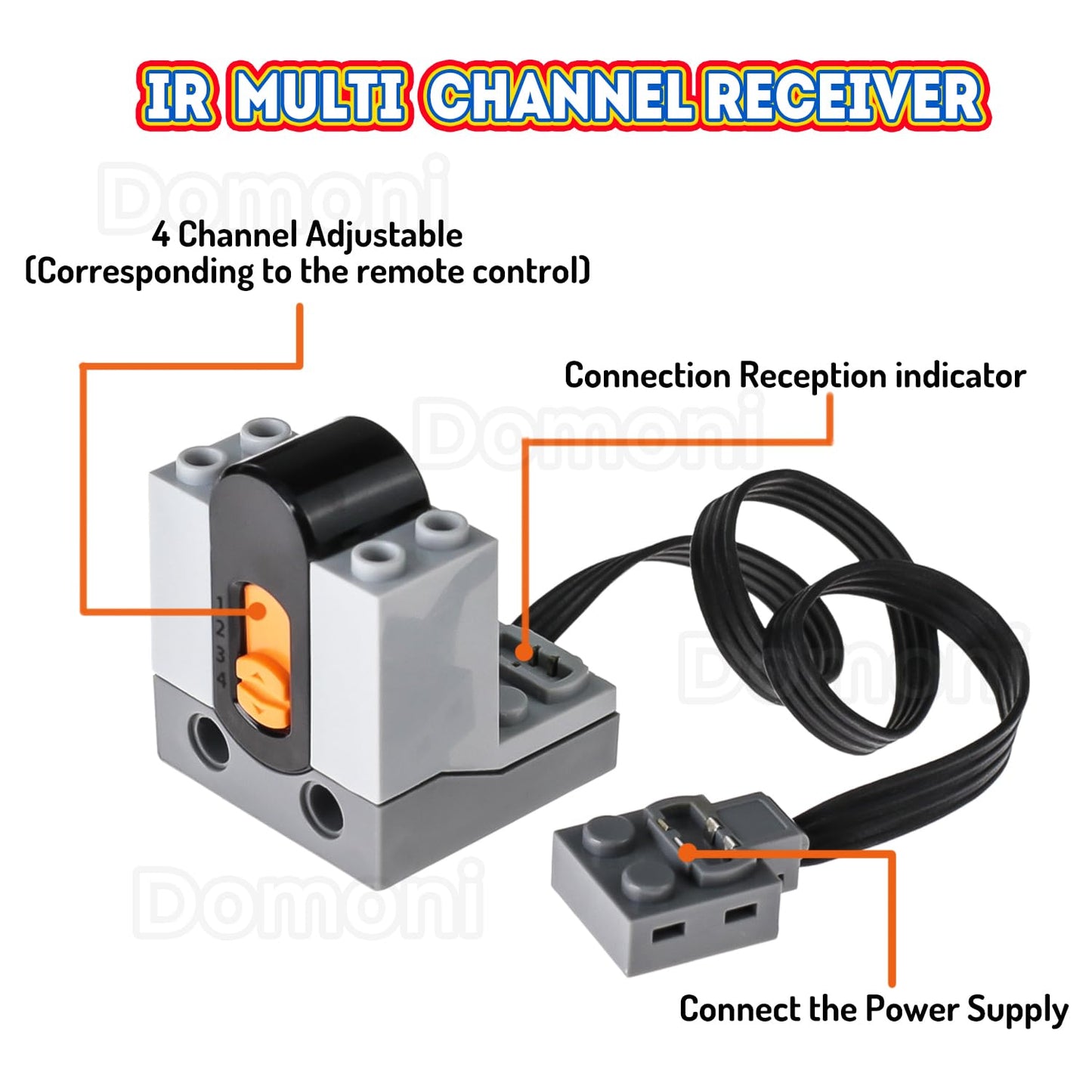 9-In-1 Technic-Motor-Kit Compatible With Lego, Power Functions Motor Set With M & L Motors, Remote Control, Ir Receiver, Aa Batt