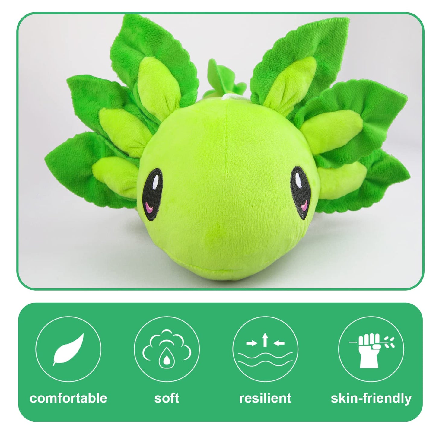 Zeklzd Axolotl Plush Toy,14'' Axolotl Stuffed Animal,Salamander Axolotl Plush Doll Gifts For Boys Girls Birthday Christmas, New