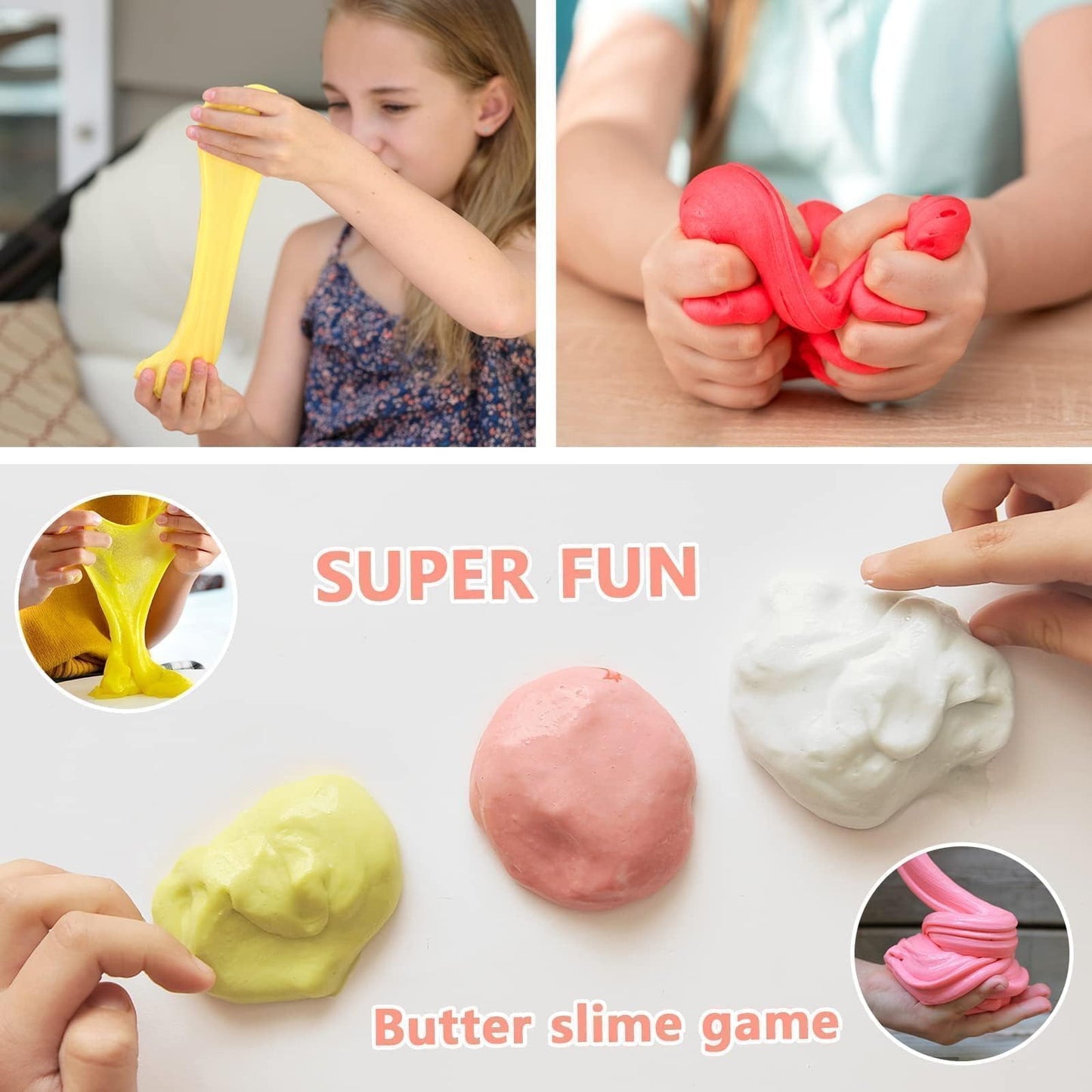 ZHNEHAOKAN Mini Butter Slime Kit, 45 Pack Scented Slime, Non-Sticky DIY Putty Toys for Kids, Christmas Party Favor