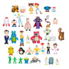 Toy Action Figures Story Toys Set, 1.2-2.8 Inches Tall Action Figures With Woody, Buzz And Jessie,Toy Anime Figurines Story Char