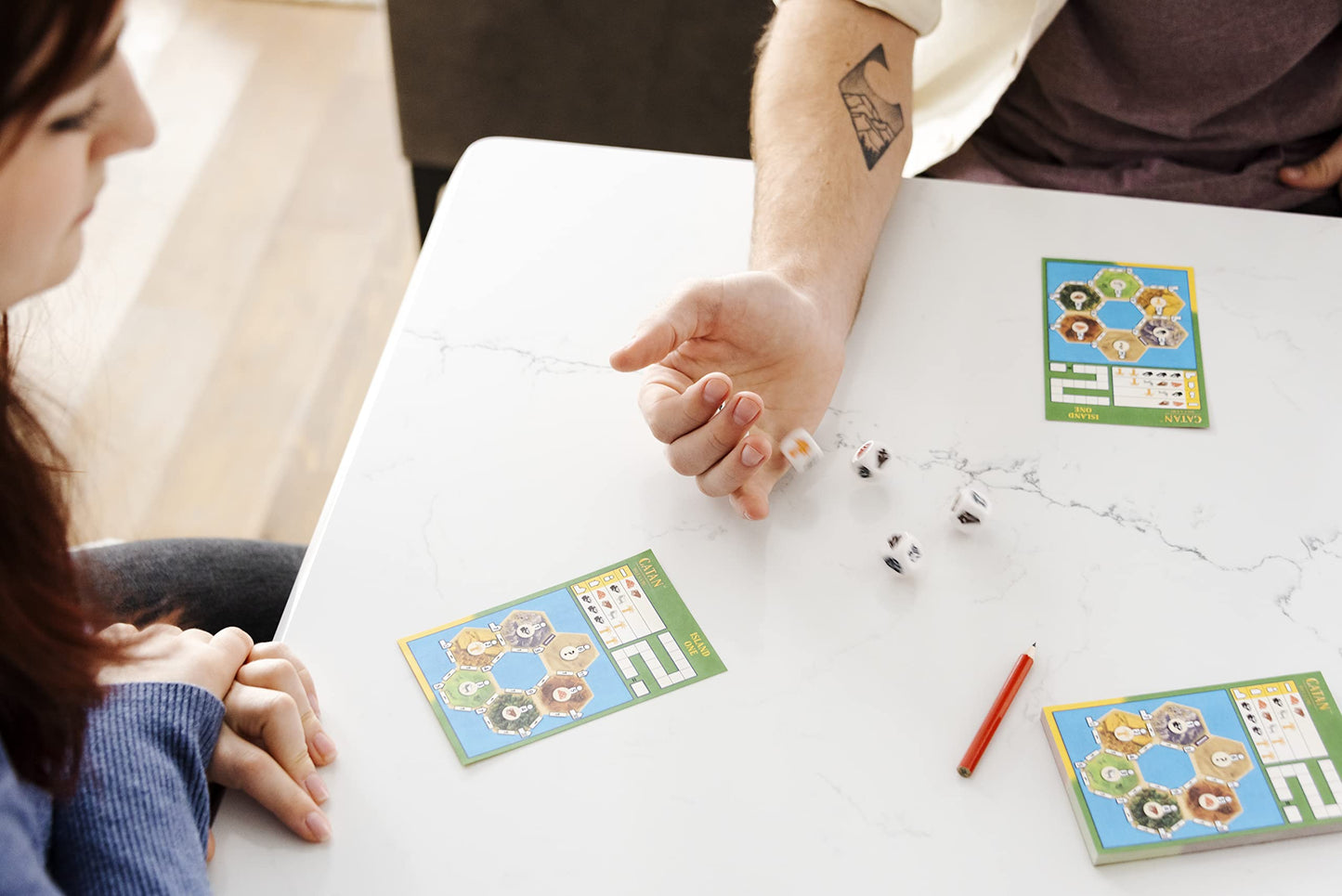 CATAN Dice Game - Portable Fun for On-the-Go Adventures! Strategy Game, Family Game for Kids and Adults, Ages 7+, 1-4 Players, 1