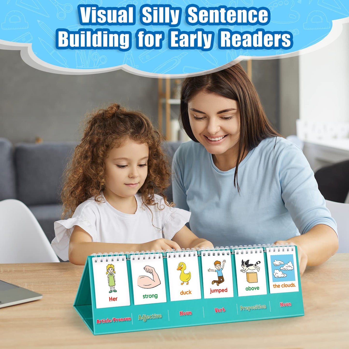 Aizweb Silly Sentence Building For Kids,Speech Therapy Learn To Read For Preschool Kindergarten 1St 2Nd Grade Special Education Classroom Must Have,Homeschool Educational Toy Reading Learning Game