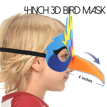 iROLEWIN Bird-Costume for Kids Eagle-Wings and 3D Bird Mask Halloween Dress Up Pretend Play Toys Christmas Party Gifts