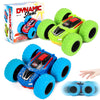 M SANMERSEN Flip Cars - 2 Pack 360 Rotating Stunt Car Toys for 3 4 5 6 Year Old Boys - Push and Go Vehicle Monster Toy Trucks Bo