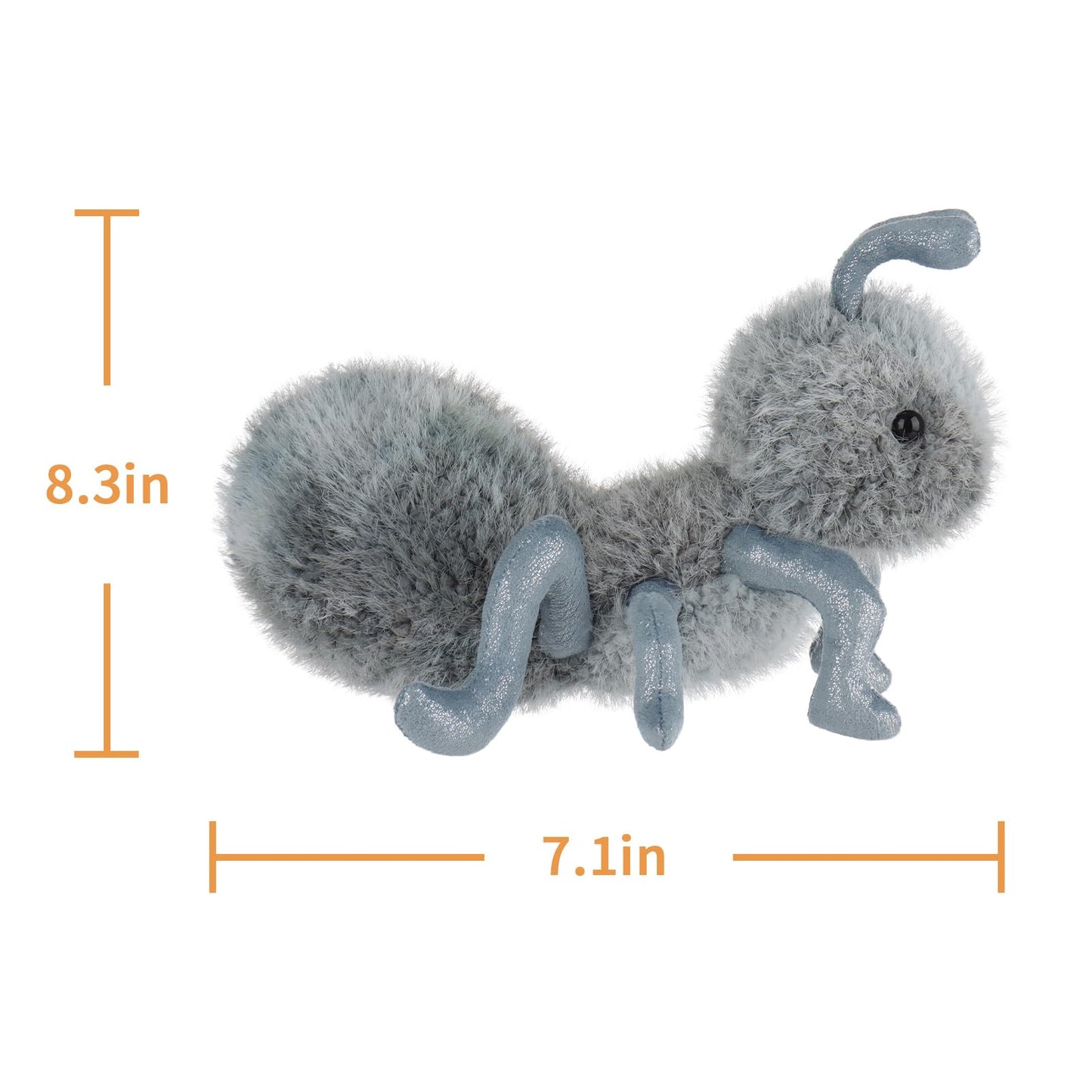 Apricot Lamb Plush Blue Ant Stuffed Animal, Soft Polyester Toy for Kids, 7.9 Inches