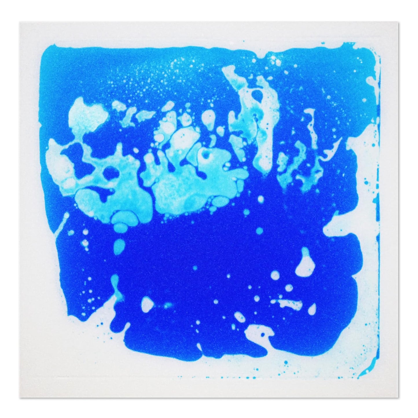 Art3D 1-Pack Fancy Floor Tile For Kids Room Liquid Encased Floor Tile, 11.8' X 11.8' Blue
