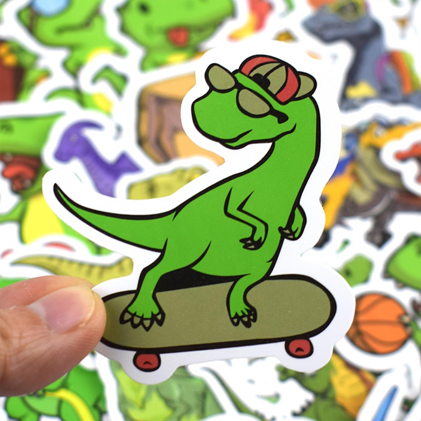 Qtl Stickers 200Pcs Cute Dinosaur Stickers For Kids 2-4 Dino Stickers Dinosaur For Water Bottle Stickers For Boys Waterproof Sti
