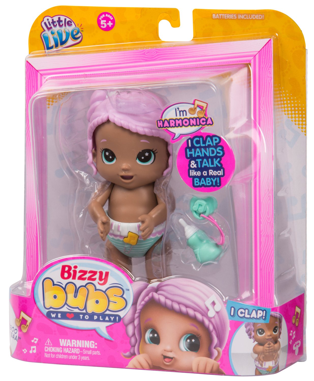Little Live Babies Little Live Bizzy Bubs Clap Baby Harmonica Childrens Toy