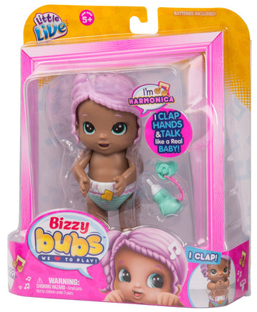 Little Live Babies Clap Baby Harmonica Toy, Small, Pink, Plastic, Model: Bizzy Bubs