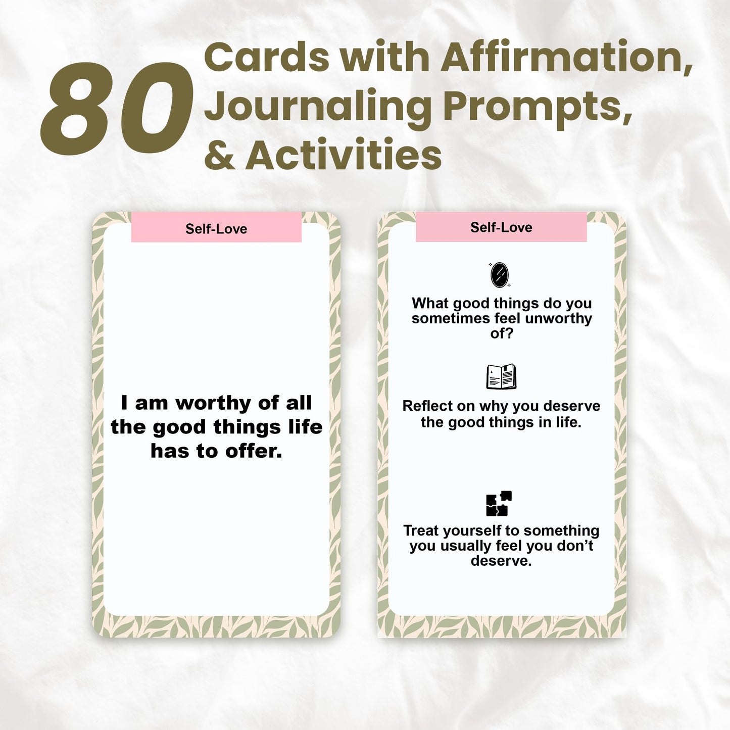 Life Sutra Self-Care: 80 Affirmation Cards, Journaling Prompts And Activities. Designed By A Psychologist. A Unique Gift For Stress Relief & Mindfulness For Women'S And Men'S Wellness.