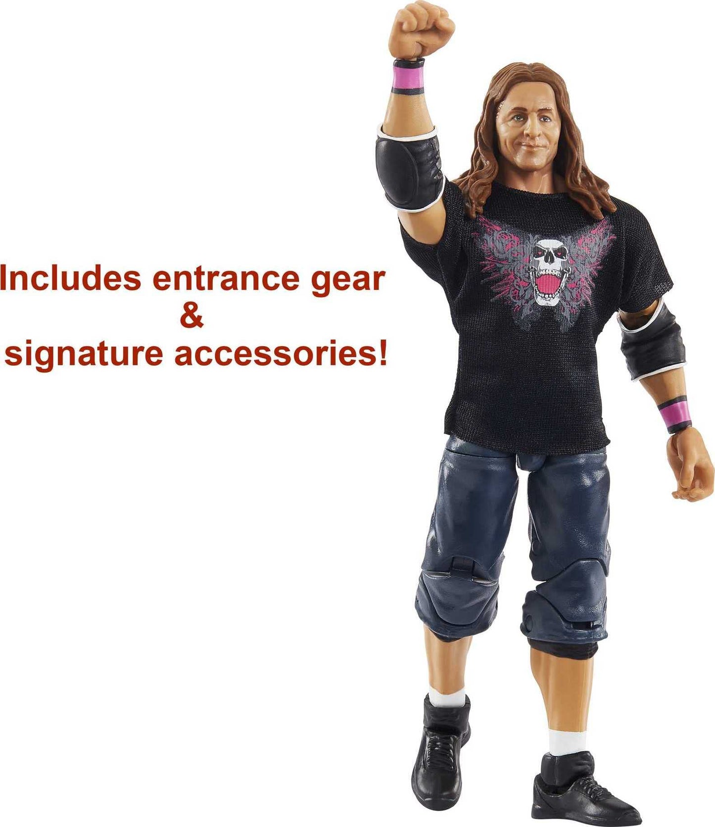 Mattel Bret “Hit Man” Hart Wrestlemania Action Figure With Entrance Shirt & Vince Mcmahon Build-A-Figure Pieces, 6-In Posable Collectible Gift For Fans Ages 8 Years Old & Up