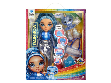Rainbow High Fashion Doll With Slime & Pet - Skyler (Blue) - 28 Cm Twinkle Doll With Shining Deer, Magic Pet And Fashion Accessories - Children'S Toy - Ages 4-12 Years