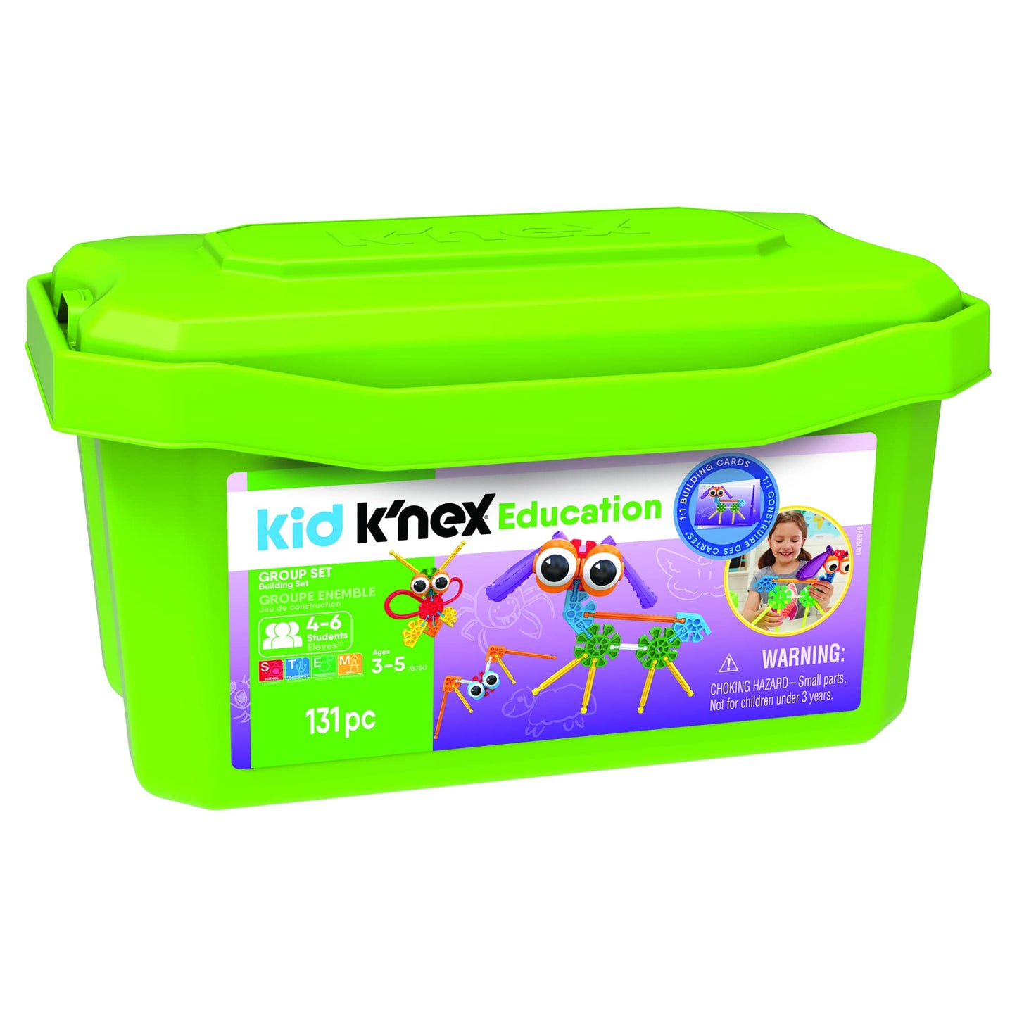 Knex Education - Kid Knex Group Building Set - 131 Pieces - Ages 3+ - Preschool Educational Toy