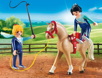 Playmobil Vaulting Horse Building Set - Plastic, White, Model 6933